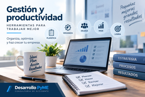 Gestión y productividad empresarial mediante organización de procesos, planificación, medición y mejora de resultados.